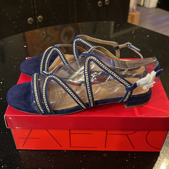 Aerosoles Downtown Black Suede Leather Open Toe Womens Size 10 - Picture 4 of 7